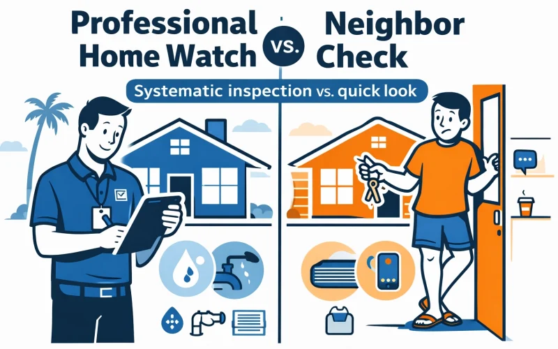 Professional Home Watch vs. The “Neighbor Check”: Which Is Better for Your Peace of Mind?